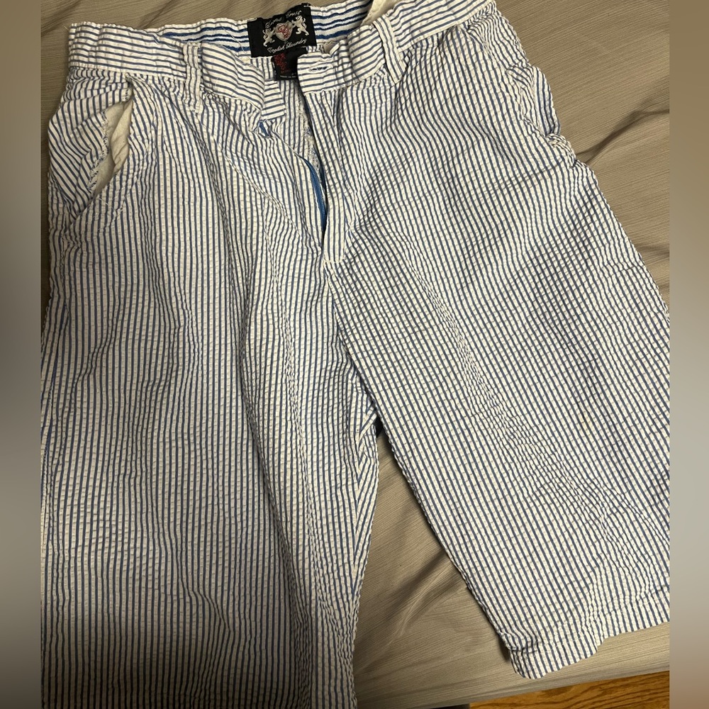 Mens seersucker shorts size 34